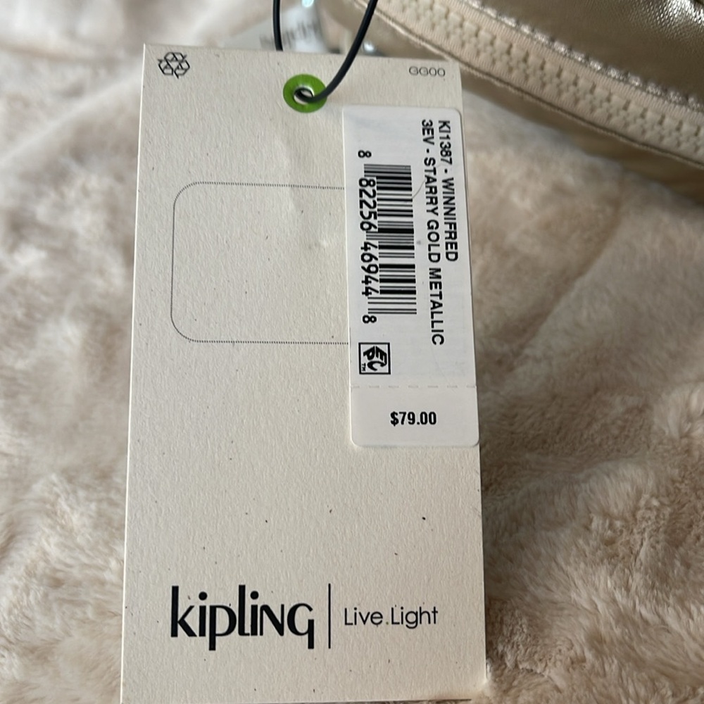 Kipling Metallic Gold Mini Backpack - Picture 2 of 2